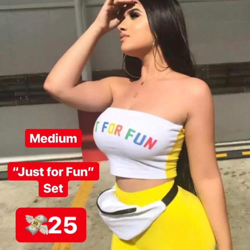 Crop Top “Just For Fun” Set